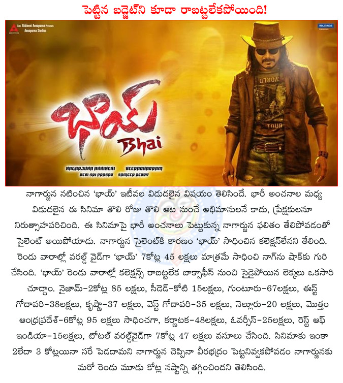 nagarjuna bhai,nagarjuna bhai world wide shares,bhai world wide shares,bhai closing business,bhai total run world wide shares,nagarjuna,veerabhadram chowdary,bhai total world wide share,bhai world wide collections,  nagarjuna bhai, nagarjuna bhai world wide shares, bhai world wide shares, bhai closing business, bhai total run world wide shares, nagarjuna, veerabhadram chowdary, bhai total world wide share, bhai world wide collections, 